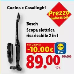 Bosch - Scopa Elettrica Ricaricabile 2 In 1 Bosch - Scopa Elettrica Ricaricabile 2 In 1