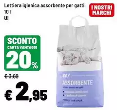 U! - Lettiera Igienica Assorbente Per Gatti