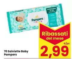 Pampers - 70 Salviette Baby Pampers - 70 Salviette Baby