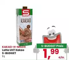 S budget - Latte UHT Kakao S budget - Latte UHT Kakao