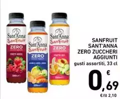Sant'anna - Sanfruit Zero Zuccheri Aggiunti Sant'anna - Sanfruit Zero Zuccheri Aggiunti