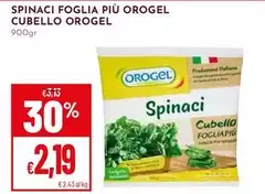 Orogel - Spinaci Foglia Più  Cubello
