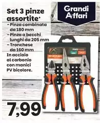 Set 3 Pinze Assortite