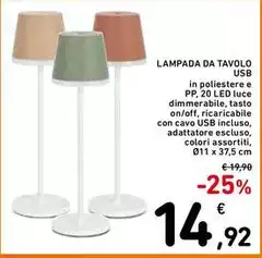 Luce - Lampada Da Tavolo Usb