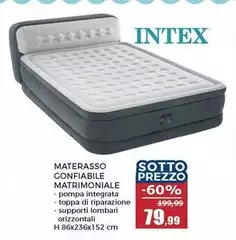 Intex - Materasso Gonfiabile Matrimoniale Intex - Materasso Gonfiabile Matrimoniale