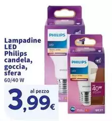 Philips - Lampadine Led Candela, Goccia, Sfera Philips - Lampadine Led Candela, Goccia, Sfera