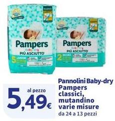 Pampers - Pannolini Baby-Dry Classici, Mutandino Varie Misure