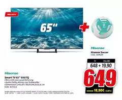 Hisense -  Smart TV 65" 65U70