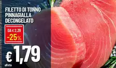 Filetto Di Tonno Pinnagialla Decongelato