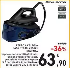 Rowenta - Ferro A Caldaia Easy Steam VR5121