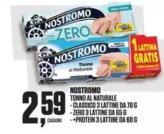 Nostromo - Tonno Al Naturale/Zero 3 Lattine Da