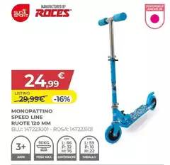 Sun & Sport - Monopattino Speed Line Ruote 120 MM