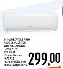 Argo - Climatizzatore Fisso  Climadesign Wifi