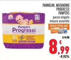 Pampers - Pannolini, Mutandino Progressi Pampers - Pannolini, Mutandino Progressi