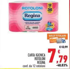 Regina - Carta Igienica Rotoloni Regina - Carta Igienica Rotoloni