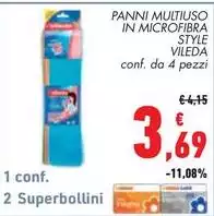 Vileda - Panni Multiuso In Microfibra Style Vileda - Panni Multiuso In Microfibra Style