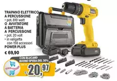 Powerplus - Trapano Elettrico A Percussione O Avvitatore A Batteria A Percussione