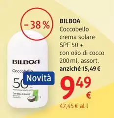 Bilboa - Coccobello Crema Solare  Spf 50 + Con Olio Di Cocco 200 Ml, Assort.
