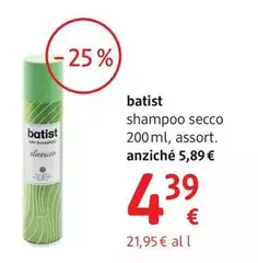 Batist - Shampoo Secco 200 Ml, Assort. Batist - Shampoo Secco 200 Ml, Assort.