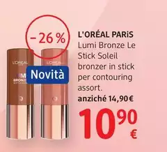 L'oréal - Paris Lumi Bronze Le Stick Soleil Bronzer In Stick Per Contouring Assort.