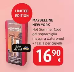 Maybelline - New York Hot Summer Cool Gel Sopracciglia Mascara Waterproof