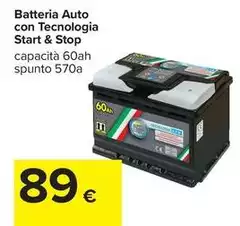 Start - Batteria Auto Con Tecnologia  & Stop