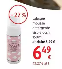 Labcare - Mousse Detergente Viso E Occhi 150 Ml Labcare - Mousse Detergente Viso E Occhi 150 Ml