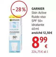 Garnier - Skin Active Fluido Viso Spf 50+ Idratante 40 Ml Garnier - Skin Active Fluido Viso Spf 50+ Idratante 40 Ml