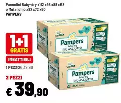Pampers - Pannolini Baby-dry O Mutandino