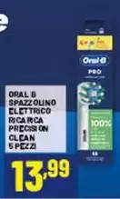 Oral b - Spazzolino Elettrico Ricarica Precision Clean 5Pzzz