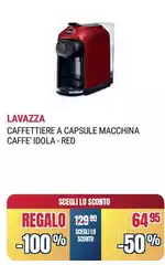 Lavazza - Caffettiere A Capsule Macchina Caffe' Idola - Red Lavazza - Caffettiere A Capsule Macchina Caffe' Idola - Red