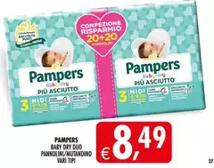 Pampers - Baby Dry Duo Pannolini/Autotandino