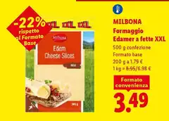 Milbona - Formaggio Edamer A Fette XXL Milbona - Formaggio Edamer A Fette XXL