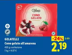 Gelatelli - Cono Gelato All'Amarena Gelatelli - Cono Gelato All'Amarena