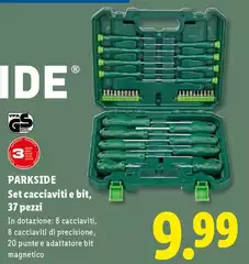 Parkside - Set Cacciaviti E Bit, 37 Pezzi