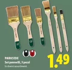 Parkside - Set Pennelli, 3 Pezzi