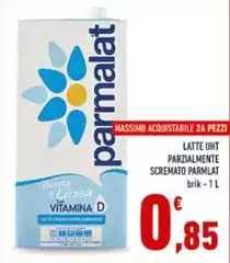 Parmalat - Latte UHT Parzialmente Scremato Parmalt