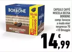 Caffe borbone - Capsule Caffè Miscela Decisa