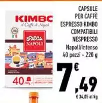 Kimbo - Capsule Per Caffè Espresso Compatibili Nespresso