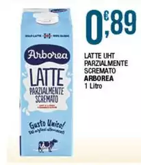 Arborea - Latte UHT Parzialmente Scremato