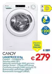 Candy - Lavatrice 8 Kg CS1282DE-11