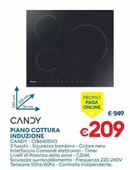 Candy - Piano Cottura Induzione CIB640DV3 Candy - Piano Cottura Induzione CIB640DV3