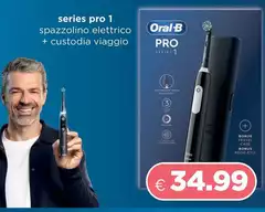 Oral b - Series Pro 1 Spazzolino Elettrico + Custodia Viaggio Oral b - Series Pro 1 Spazzolino Elettrico + Custodia Viaggio