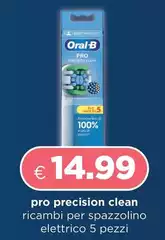 Oral b - Pro Precision Clean Ricambi Per Spazzolino Elettrico Oral b - Pro Precision Clean Ricambi Per Spazzolino Elettrico