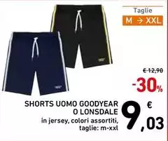 Goodyear - Shorts Uomo O Lonsdale Goodyear - Shorts Uomo O Lonsdale