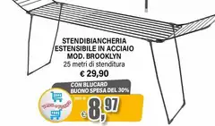 Stendibiancheria Estensibile In Acciaio Mod. Brooklyn