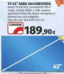 Saba - TV 43" SA43SM10VDA Saba - TV 43" SA43SM10VDA