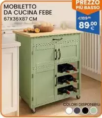 Basso - Mobiletto Da Cucina Febe Basso - Mobiletto Da Cucina Febe