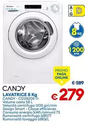 Candy - Lavatrice 8 Kg CS1282DE-11