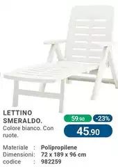 Lettino Smeraldo Lettino Smeraldo
